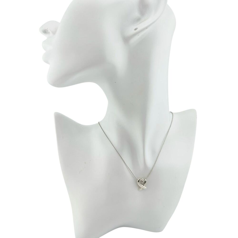 Tiffany & Co Paloma Picasso Small Loving Heart Pendant Necklace 16" Chain - Picture 10 of 10